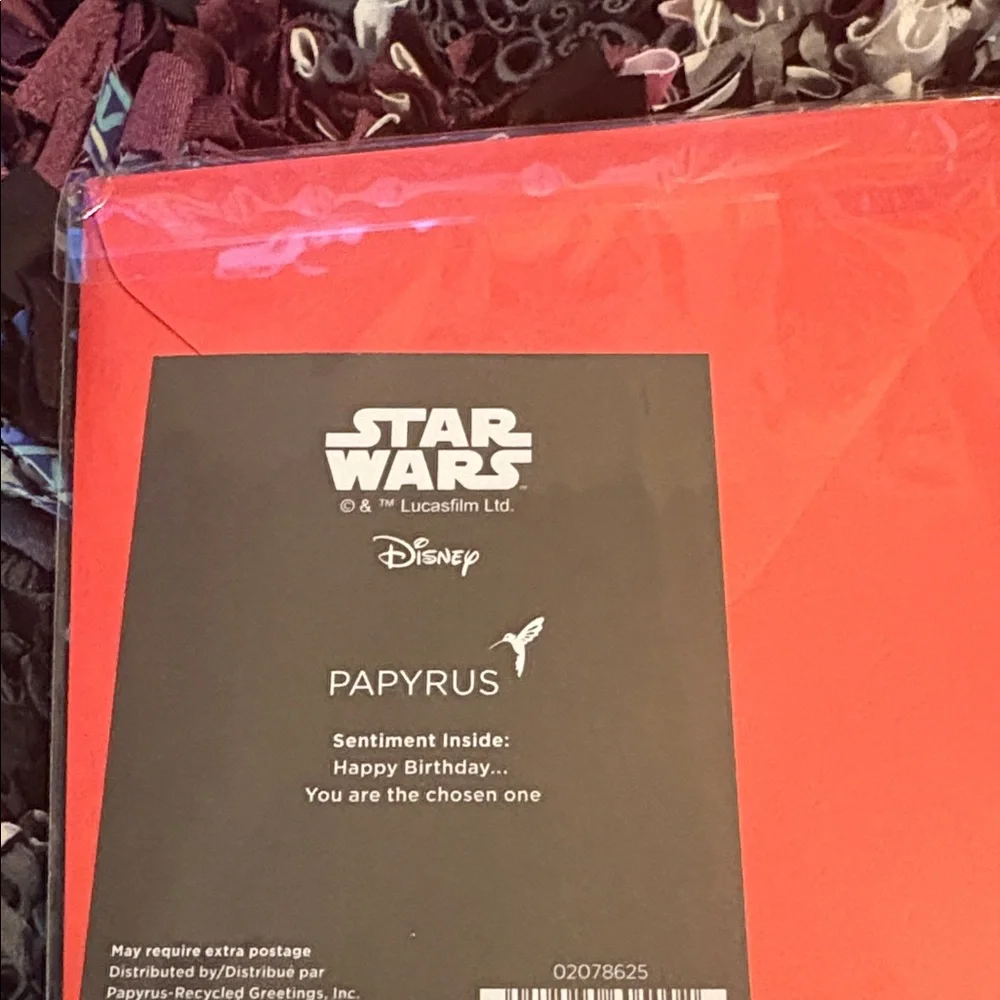 🆕Papyrus/Disney ‘Star Wars’ “Darth Vader” Beaded Birthday Greeting Card